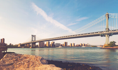 Manhattan bridge from Brooklyn, New York