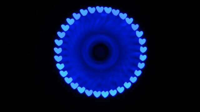Photo of art bokeh lon black background