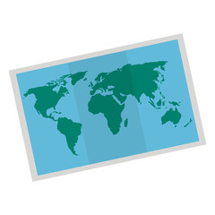 map paper isolated icon vector illustration design