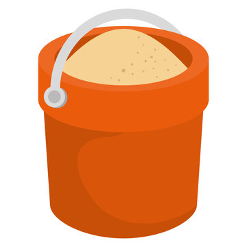 Sand Bucket Isolated Icon Vector Illustration Design