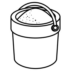 sand bucket isolated icon vector illustration design