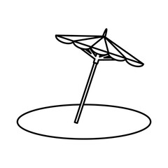 Fototapeta na wymiar beach umbrella isolated icon vector illustration design