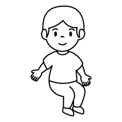 little boy avatar character vector illustration design