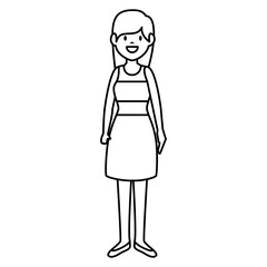 beautiful and young woman character vector illustration design