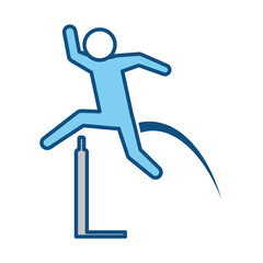 pictogram man practice athletics sport, vector illustration