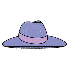 elegant female summer hat vector illustration design