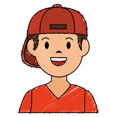 little boy avatar character vector illustration design