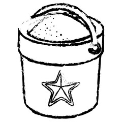 Fototapeta na wymiar sand bucket isolated icon vector illustration design