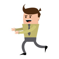 character businessman and office worker pose vector illustration