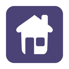 button with the icon of a house, vector illustration