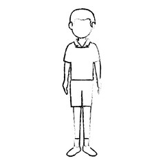 young man avatar character vector illustration design