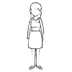 beautiful and young woman character vector illustration design