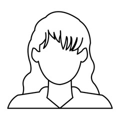 profile avatar user icon - woman, female people vector illustration