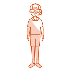 young man avatar character vector illustration design