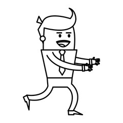 character businessman and office worker pose vector illustration