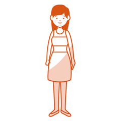 beautiful and young woman character vector illustration design