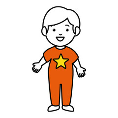 little boy avatar character vector illustration design