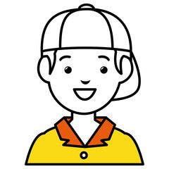 little boy avatar character vector illustration design