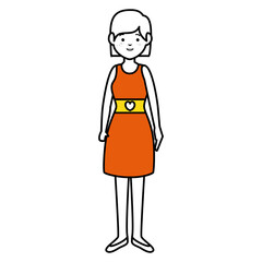 beautiful and young woman character vector illustration design