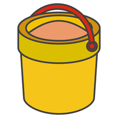 sand bucket isolated icon vector illustration design