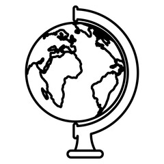 world planet supply school vector illustration design