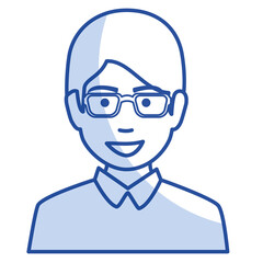young man avatar character vector illustration design