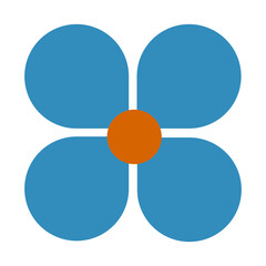 blue flower nature garden botanic decoration vector illustration