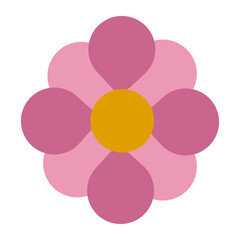 pink flower nature garden botanic decoration vector illustration