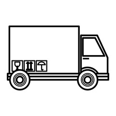 delivery truck isolated icon vector illustration design