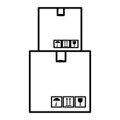 boxes carton isolated icon vector illustration design