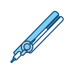 Flat iron hair icon vector illustration graphic design