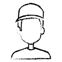 courier worker avatar character vector illustration design