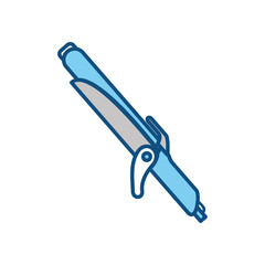 Flat iron hair icon vector illustration graphic design
