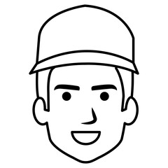 courier worker avatar character vector illustration design