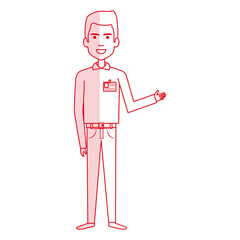 courier worker avatar character vector illustration design