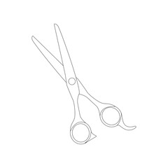 Hairdressing scissors isolated icon vector illustration graphics