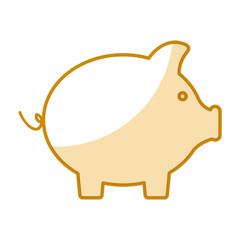 piggy savings isolated icon vector illustration design
