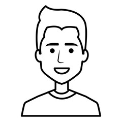 young man avatar character vector illustration design