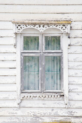 Wooden facade with a window in Norway