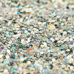 Surface coated with colorful sequins