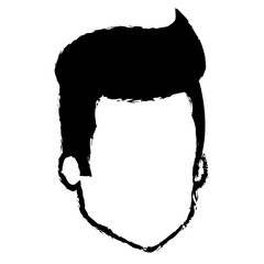 young man head avatar character vector illustration design