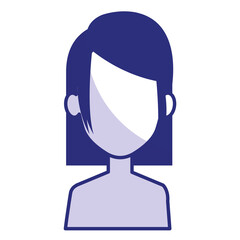 young woman shirtless avatar character vector illustration design