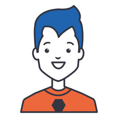 young man avatar character vector illustration design