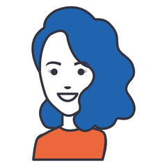 beautiful and young woman character vector illustration design