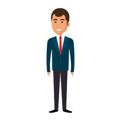 elegant businessman avatar character vector illustration design
