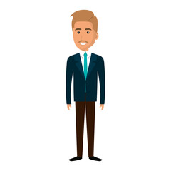 elegant businessman avatar character vector illustration design