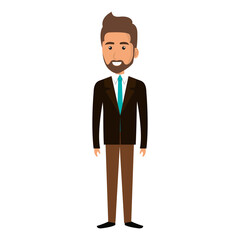 elegant businessman avatar character vector illustration design