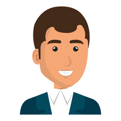 elegant businessman avatar character vector illustration design