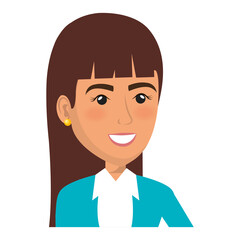 elegant businesswoman avatar character vector illustration design