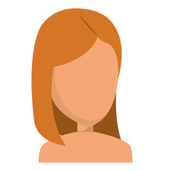 young woman shirtless avatar character vector illustration design